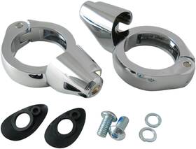 77855c Drag Specialties Turn Signal Mount 49 Mm Chrome For Front Fork Tubes