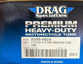 2.75-3.00x21 Drag Specialties 99-6134hcmv Inch Premium Heavy Duty Motorcycle Tube 0350-0624