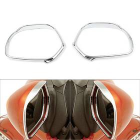 Dreamhighhus 550729410197 2x Mirrors Trim Decoration Fit Honda Goldwing Gl1800 2001-2011 Chrome Motorcycle