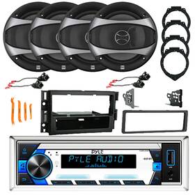 100w Dual Electronics 027581642221 Pyle Bluetooth Mp3 Receiver 4x 6.5 Inch Accessories 2006-up Gm