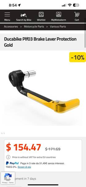 Plf03db Ducabike New Plf03 - Brake Lever Protection For 2022 Ducati Streetfighter V4