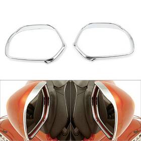 Earthoee 550718845597 2x Mirrors Decoration Trim Fit Honda Goldwing Gl1800 2001-2011 Chrome Motorcycle