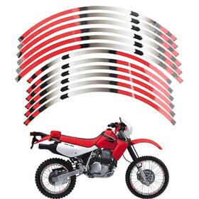 21ftft18ftftrim Efmotorshop 550752770541 Wheel Stickers Stripes Decals Tape For Honda Xr650l 93-21 Red