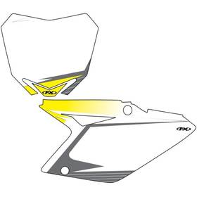 12-64442-cl77 Factory Effex Pre-cut Number Plate Backgrounds - Suzuki White