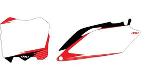 24-64356 Factory Effex Pre-cut Graphic Number Plate Kit - White