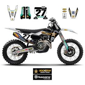 27-09640 Factory Effex Team Replica Complete Graphic Kit Rockstar Husqvarna