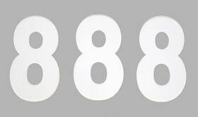 Fx04-2568 Factory Effex Mini Pro Number 4 Inch - No.8 White