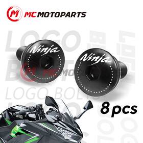 Clfawbbklogoninja1sn012k Fastmotosport M5 Windscreen Windshield Bolts Black For Kawasaki Zx14 Ninja 500r Ex500