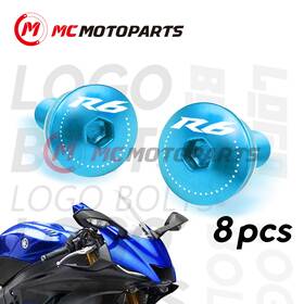 Clfawbbulogor61sn011y Fastmotosport M5 Windscreen Windshield Bolts Blue For Yamaha Yzf R6 1998-2020 R6s 04-07
