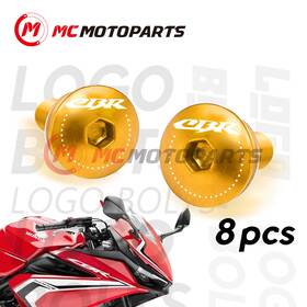Clfawbgdlogocbr1sn014h Fastmotosport M5 Windscreen Windshield Bolts Gold For Honda Cbr600f4 Cbr954rr Cbr1000rrr