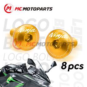 Clfawbgdlogoninja1sn008k Fastmotosport M5 Windscreen Windshield Bolts Gold For Kawasaki Ninja 1000sx 250r 650r