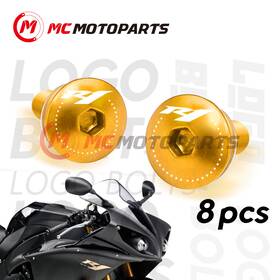 Clfawbgdlogor11sn009y Fastmotosport M5 Windscreen Windshield Bolts Gold For Yamaha Yzf R1 1998-2006 R1m R1s 15-20