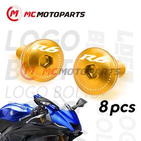 Clfawbgdlogor61sn011y Fastmotosport M5 Windscreen Windshield Bolts Gold For Yamaha Yzf R6 1998-2020 R6s 04-07