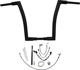 619616-b Fat Baggers Inc. 1-1/2 Inch Ez Install Flat Top Handlebar Kit 16 Black #619616-b