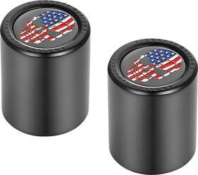 Fd25-dc-2530-bk Figurati Designs Docking Covers Black American Flag Skull