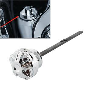 Flashbuyeasy 550749162151 Engine Oil Dipstick For Harley Touring Road King Street Glide 2017-2022 Chrome
