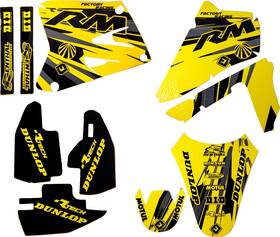 41080 Flu Designs Pro Team Series 6 Yellow/black/white Graphics Kit