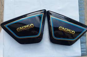 Anh-018-b Gidibii Side Cover Fairing Frame Panels For Suzuki Gn250 1982-2001 Black
