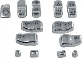0139-13 Harddrive Switch Caps Covers Chrome 13 Piece Harley Davidson 14-19 Touring