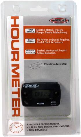 Hr-8065 Hardline Products Vibration Hour Meter Black