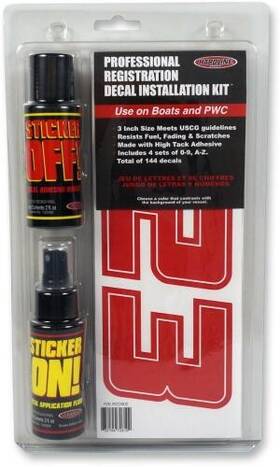 4320-2001 Hardline Red900 Professional Registration Decal Installation Kit Red