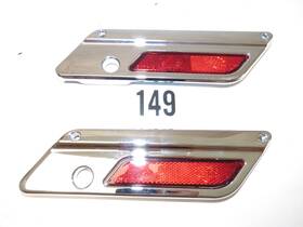 90200424 Harley 2 Genuine Touring Models Saddlebag Latch Cover Chrome 96-13