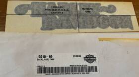 13910-99 Harley-davidson Genuine Decal Fuel Tank Vintage Hd Script Vtg New