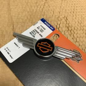 Harley Davidson 14101836 Oem Winged Bar And Shield Decorative Medallion Chrome