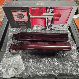 45898-06bps Harley-davidson Oem Black Cherry Saddlebag Filler Strips Nos Touring