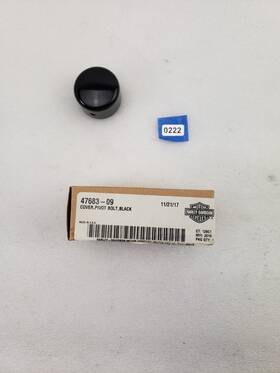 47683-09 Harley-davidson Black Pivot Bolt Cover Softail Slim Fat Boy Breakout
