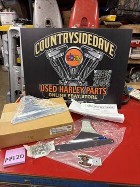 53374-03 Harley-davidson Chrome Rigid Backrest Sissybar Side Plate Kit Softail Sissy Bar Back Rest