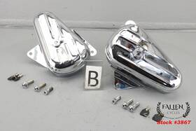 59430-08 Harley-davidson 2008 Softail Fatboy Rear Fender Strut Mount Toolbox Left Right Set Chrome