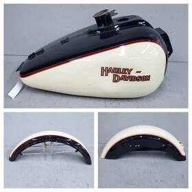 61044-92 Harley-davidson Fxr Painted Tins Set Super Glide White Black