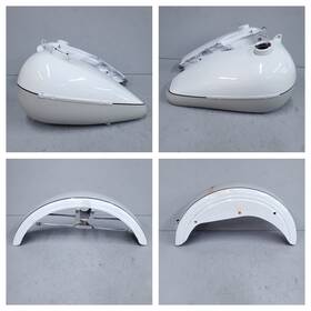 61211-67 Harley-davidson Fx Shovelhead Painted Tins Set Gray White