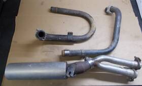18320-mf8-000 Honda 1983-84 Vt500 Vt 500 Ascot Oem Exhaust Headers And Muffler Ex/rm