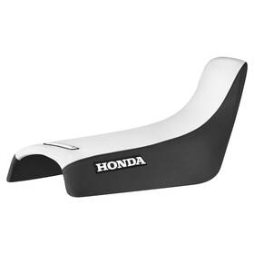 215-hon-std-blkwht-hda-lgenj Honda 2000-2008 Xr 650l Gripper Seat Cover All Black/white Standard #215 Logo
