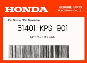 51401-kps-901 Honda Genuine Spring Fr. Fork -
