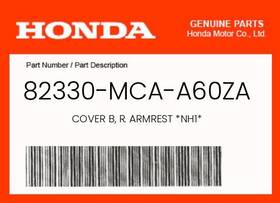 Honda 82330-mca-a60za Genuine Cover B R. Armrest Nh1 -