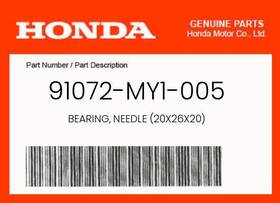 91072-my1-005 Honda Genuine Bearing Needle 20x26x20 -