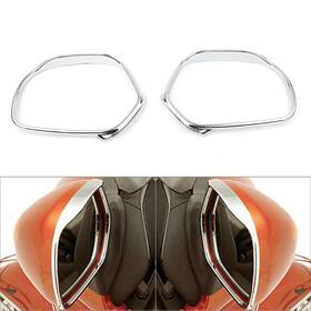 Hukyu 550727825337 Chrome Motorcycle Mirrors Trim Decoration For Honda Goldwing Gl1800 2001-2011