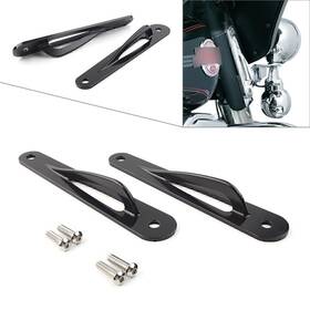 Hukyu 612046384046 Black Custom Tie-down Brackets Teardrop For Harley Touring Ultra Limited Flhtk