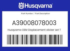 A39008078003 Husqvarna Genuine Displacement Sticker Set Te 300 -