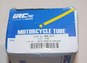 2.25-16bp Irc Tire Irc-55 2 Motocycle Tubes Lot