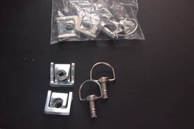 B235-1 Jaybeebikerbits 4 Silver 1/4 Turn Dzus Style Fairing Fastener D Ring Pin C Bracket Washers 17mm