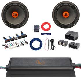 Jbl-infinity 027581680223 2x Shockwave150w65 6.5 Inch 300w Midrange Speakers Class D Amp With Audio Plug