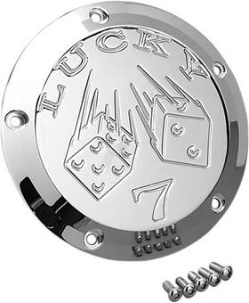 4jx64yojwe Joker Machine Billet Derby Cover Lucky 7 Chrome W Mount Harley Road King Special 18-19
