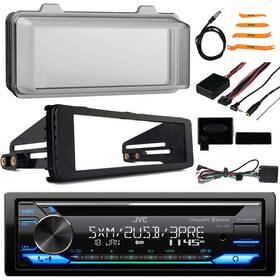 Kdt925bts-ehdrab98-13-axswc Jvc Single Din Bluetooth Receiver With Kit Cover Steering Wheel Control Interface