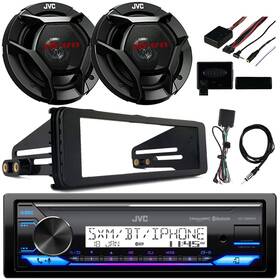 Kdx38mbs-csdr621-aswc Jvc-metra Marine Stereo Receiver 2x 6.5 Inch Speakers Handlebar Kit Harley Accessories