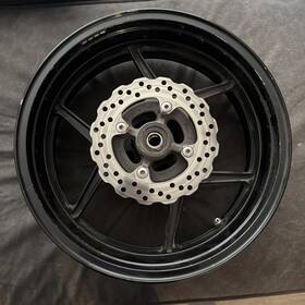 41073-0081 Kawasaki 2006-2010 Zx10r Ninja Oem Rear Wheel Rim Black #26a - Straight