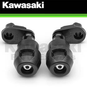 99994-1036 Kawasaki Black Frame Sliders For 2018-2023 Ninja 400 Abs Krt